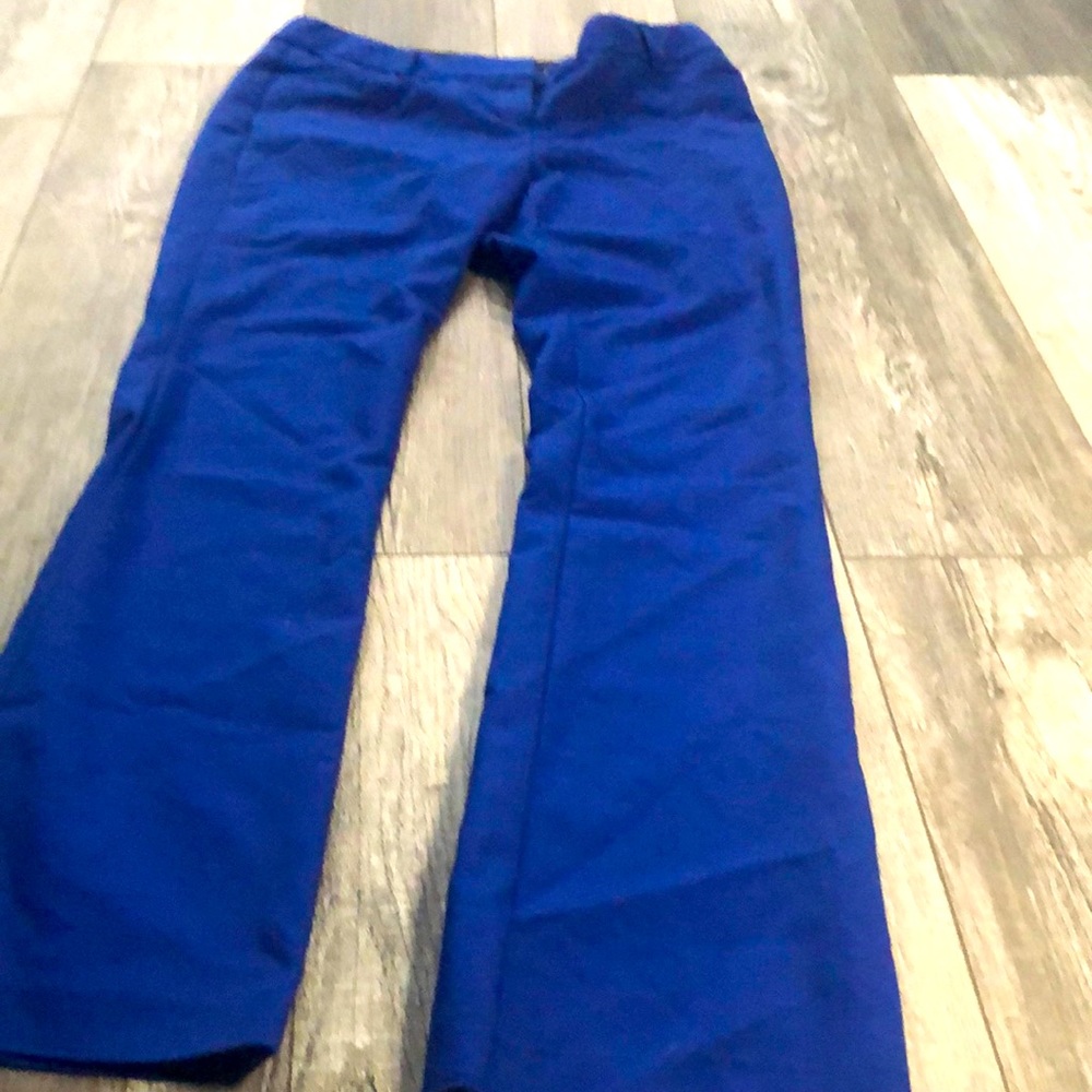 Blue flared pants